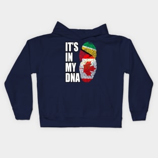 Guyanese And Canadian Mix Heritage DNA Flag Kids Hoodie